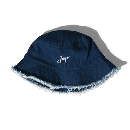 Jays Distressed Denim Bucket Hat