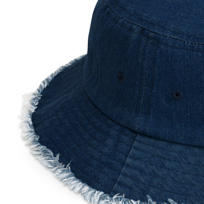 Jays Distressed Denim Bucket Hat