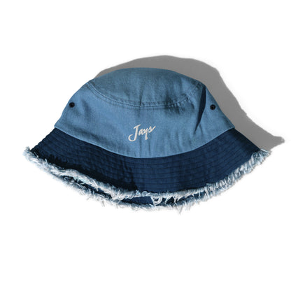 Jays Distressed Denim Bucket Hat