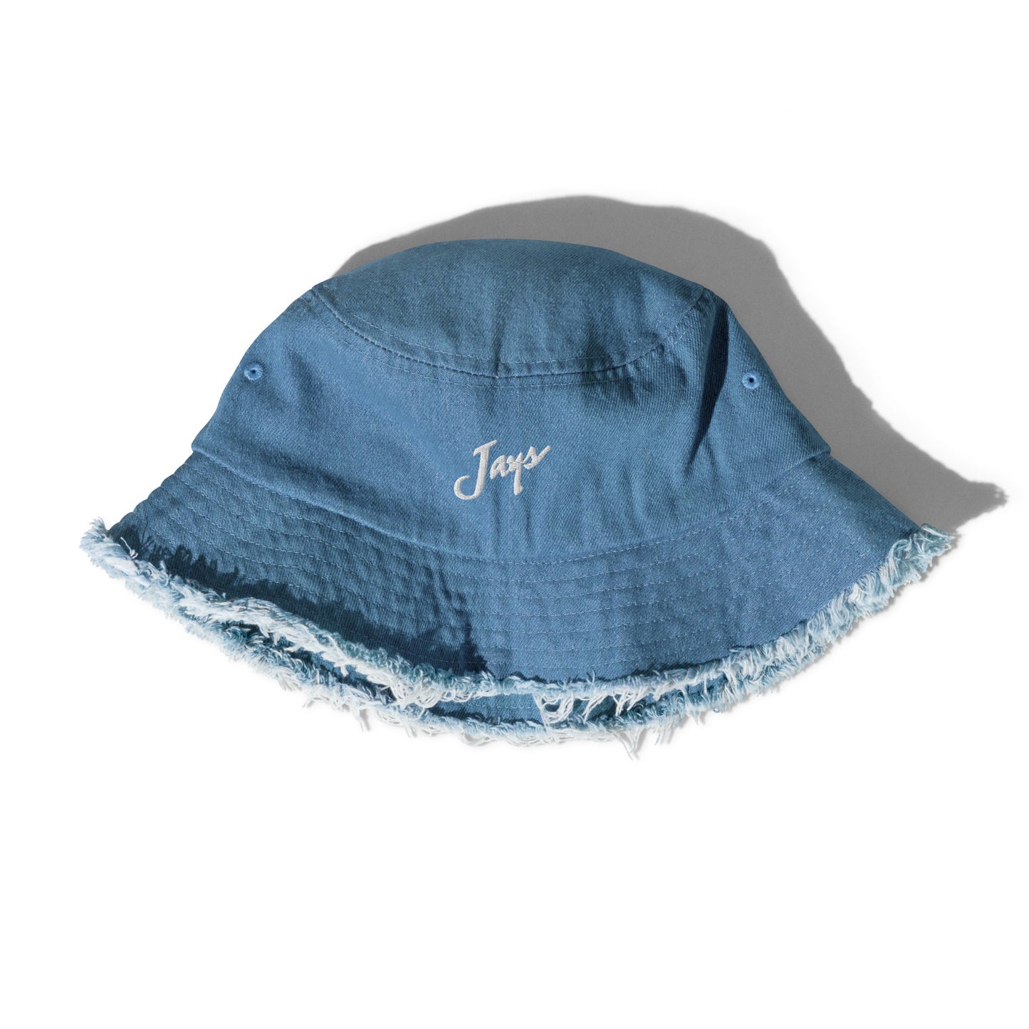 Jays Distressed Denim Bucket Hat